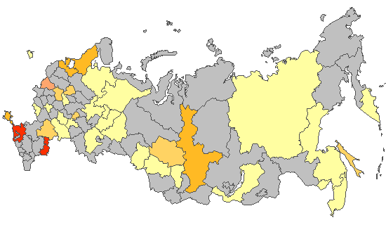 Fig. 8. Results of PCR detections of SARS-CoV-2 in Russia