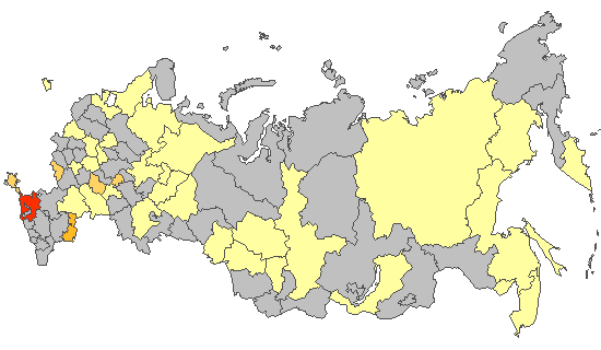 Fig. 8. Results of PCR detections of SARS-CoV-2 in Russia