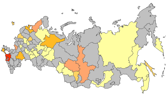 Fig. 8. Results of PCR detections of SARS-CoV-2 in Russia