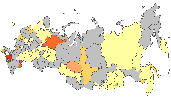 Fig. 8. Results of PCR detections of SARS-CoV-2 in Russia