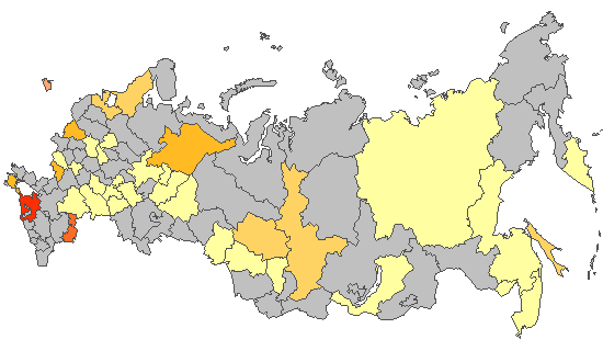 Fig. 8. Results of PCR detections of SARS-CoV-2 in Russia